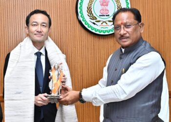 मुख्यमंत्री से जापान दूतावास के राजनीतिक मामलों के मंत्री ने की सौजन्य मुलाकात