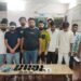 मैदान में जुआ खेलते 15 जुआड़ी चढ़े पुलिस के हत्थे, 1.54 लाख रुपए नगद सहित अन्य सामान बरामद