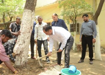 कलेक्टर डॉ.गौरव सिंह ने स्वयं पेड़ के चारों तरफ से कांक्रीट हटाकर आम जनता से “प्रोजेक्ट पुनर्जीवन” अभियान में शामिल होने आग्रह किया