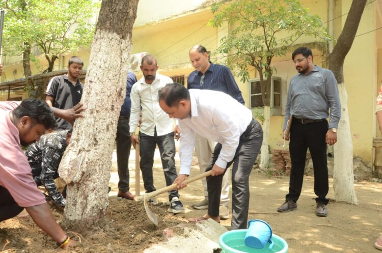 कलेक्टर डॉ.गौरव सिंह ने स्वयं पेड़ के चारों तरफ से कांक्रीट हटाकर आम जनता से “प्रोजेक्ट पुनर्जीवन” अभियान में शामिल होने आग्रह किया