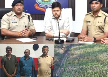 अवैध अफीम की खेती का भंडाफोड़, 5 एकड़ क्षेत्र में 8 करोड़ रुपये की अफीम खेती करने वाले 3 आरोपी गिरफ्तार