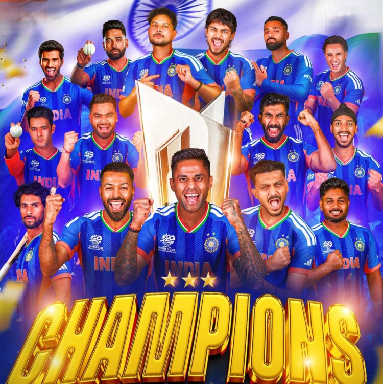 भारत तीसरी बार बना टी20 विश्व चैंपियन, न्यूजीलैंड को 96 रन के बड़े अंतर से हराया, बने कई रिकॉर्ड्स