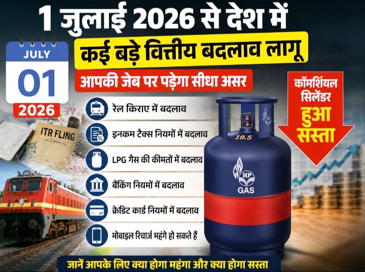 ITR, क्रेडिट कार्ड और रेलवे जुर्माने सहित आज से बदल गए ये सभी नियम, सिलेंडर हुआ सस्ता