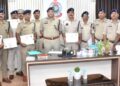 उत्कृष्ट अपराध विवेचना के लिए दुर्ग पुलिस के 16 अधिकारी एवं कर्मचारी सम्मानित