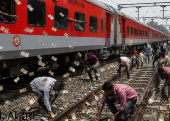 अचानक चलती ट्रेन से होने लगी नोटो की बारिश, 500-500 के नोट देख लूटने दौड़ने लोग