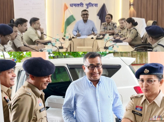 IG अमरेश मिश्रा ने धमतरी जिले के पुलिसिंग व्यवस्था एवं अपराध नियंत्रण की स्थिति को लेकर पुलिस अधिकारियों की ली समीक्षा बैठक