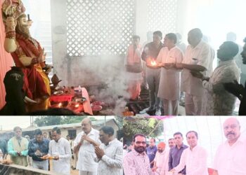 नगर निगम भिलाई-चरौदा में विधि-विधान से हुई भगवान विश्वकर्मा जी की पूजा, श्रमवीरों का हुआ सम्मान