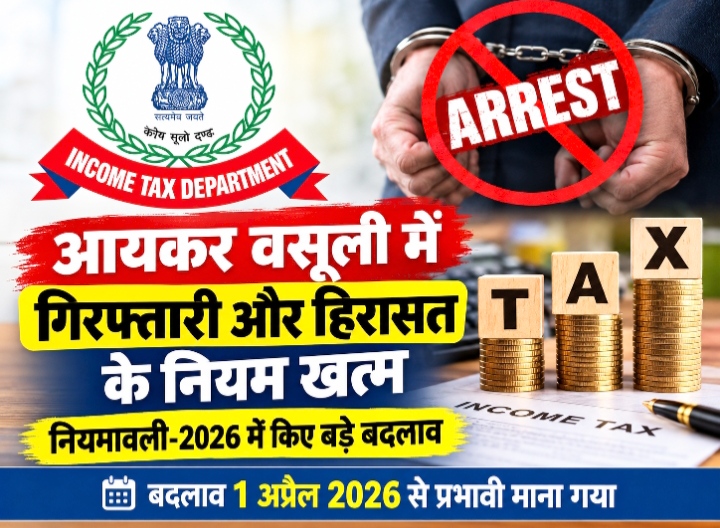 आयकर वसूली में गिरफ्तारी और हिरासत के नियम खत्म, नियमावली-2026 में किए बड़े बदलाव