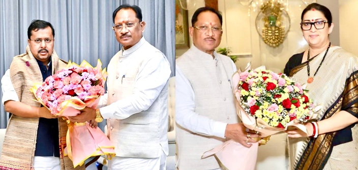 सीएम विष्णुदेव साय ने भाजपा राष्ट्रीय अध्यक्ष और छत्तीसगढ़ भाजपा प्रभारी से की सौजन्य मुलाकात